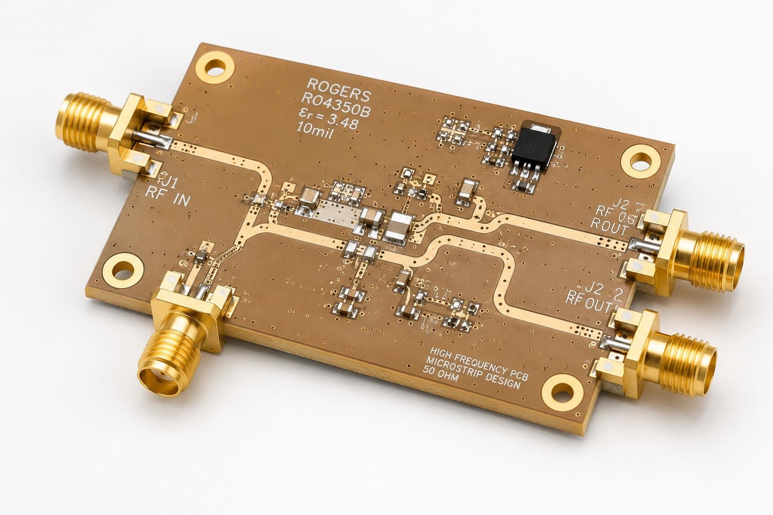 RF and microwave boards with controlled dielectric properties.